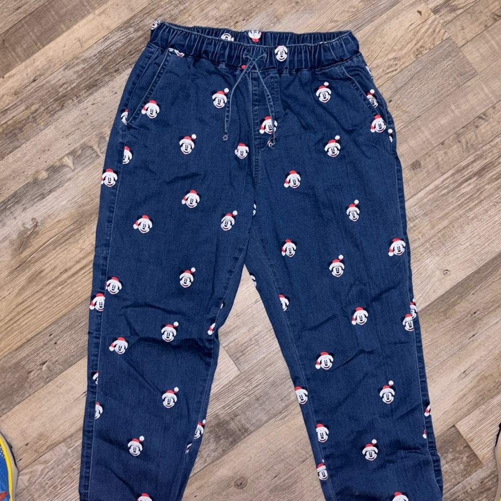 Mickey Mouse Christmas Denim Joggers